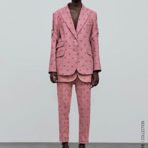 ZARA LIMITED EDITION NWT EMBROIDERED SKIRTED PANTS